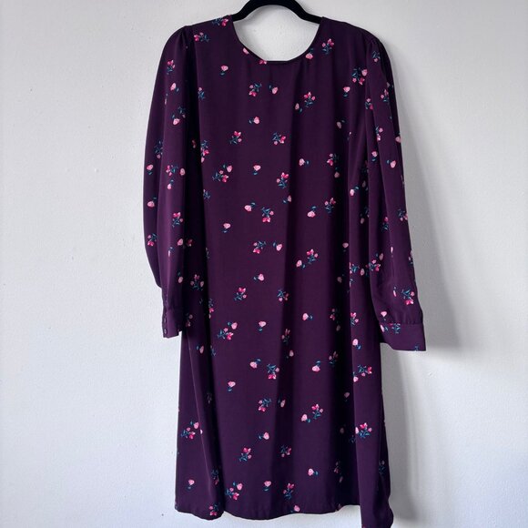 Old Navy Purple Dress with Red Roses Pattern XXL - Picture 1 of 4